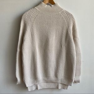 BDG Cream Oversized Mock Neck Knit Sweater - S